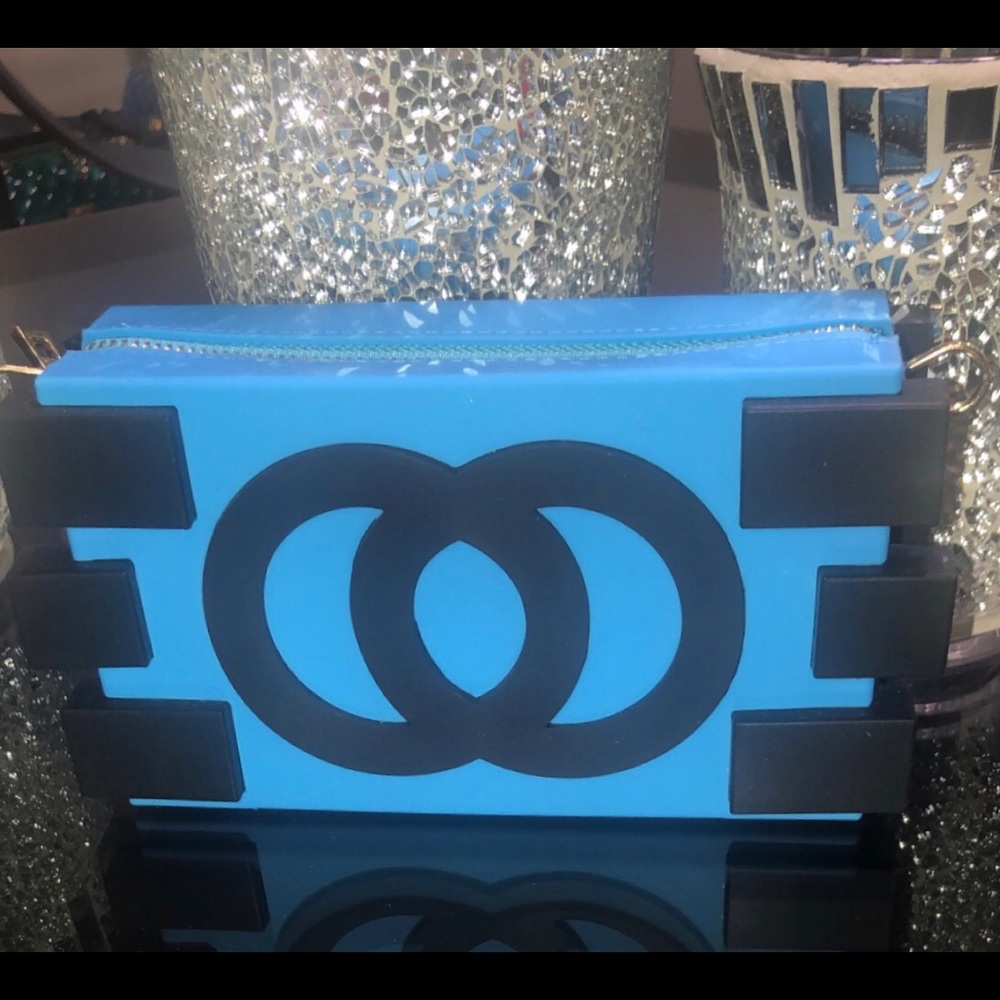 Blue Silicone Mini Purse